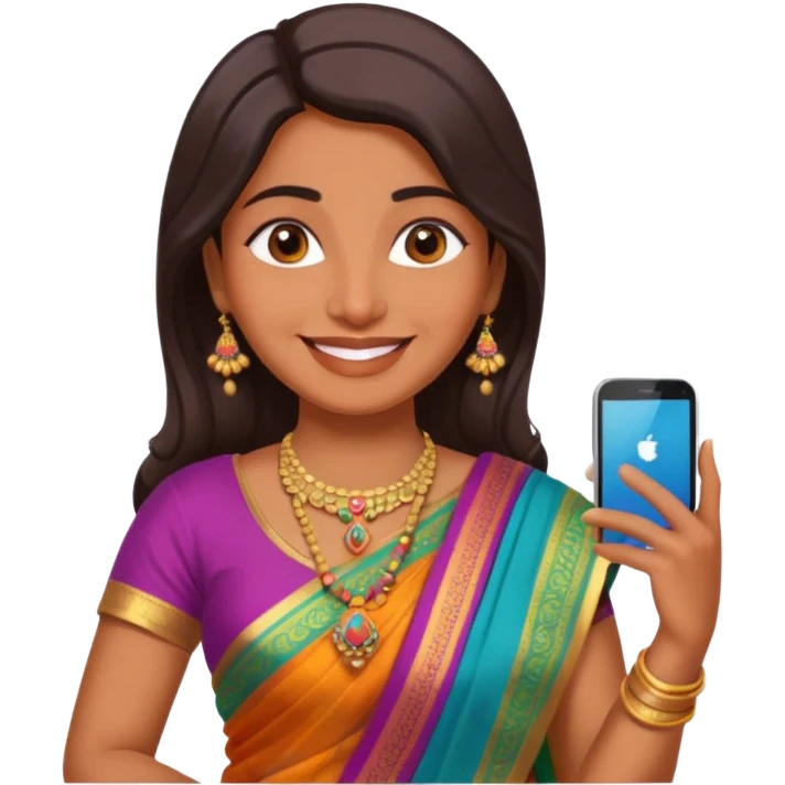 generate an indian aunty calling emoji