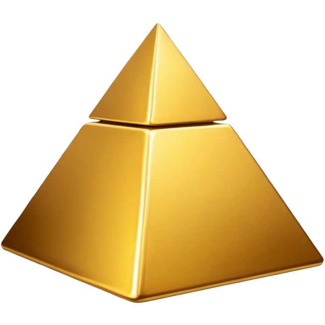 gold looks like a pyramid emoji