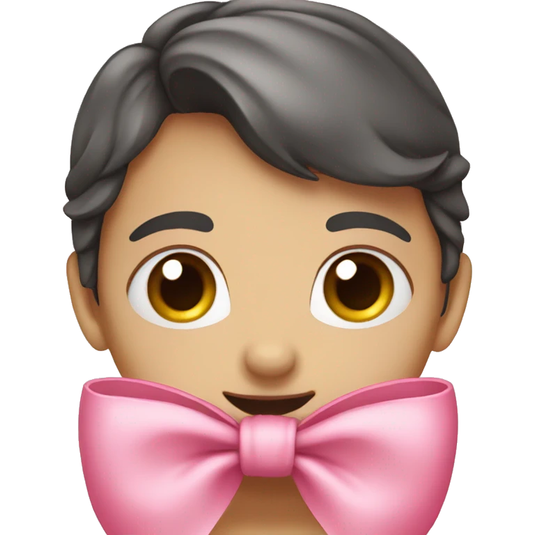 Cute pink bow emoji