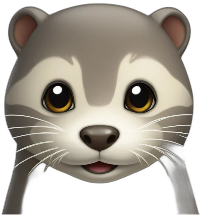 Loutre et souris blanche emoji