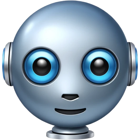 ai robot, cartoon, cute, round shapes emoji