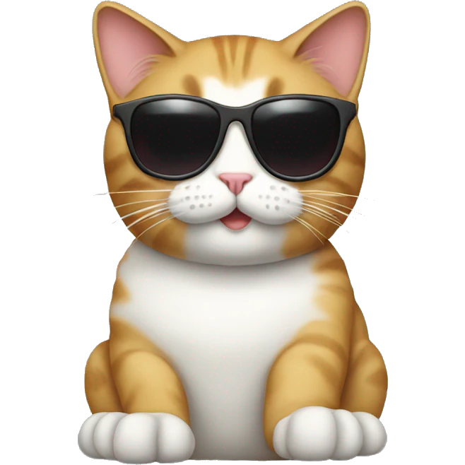 Cat with sunglasses emoji