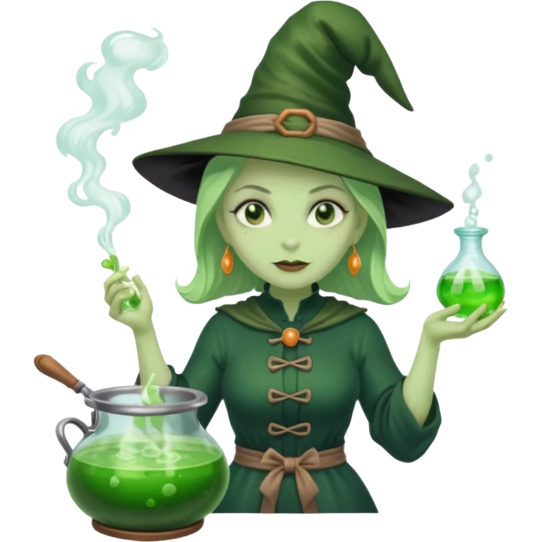 green witch cooking potion emoji