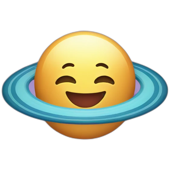 Happy Saturn emoji