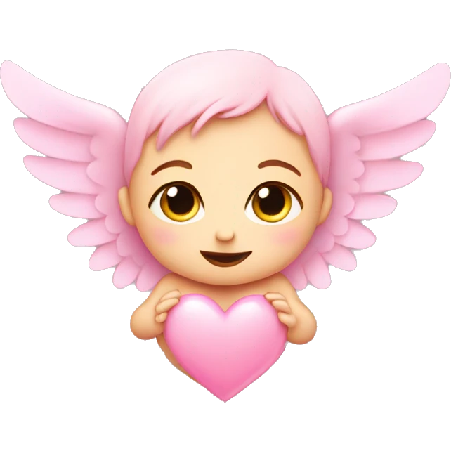 Baby pink heart with wings emoji