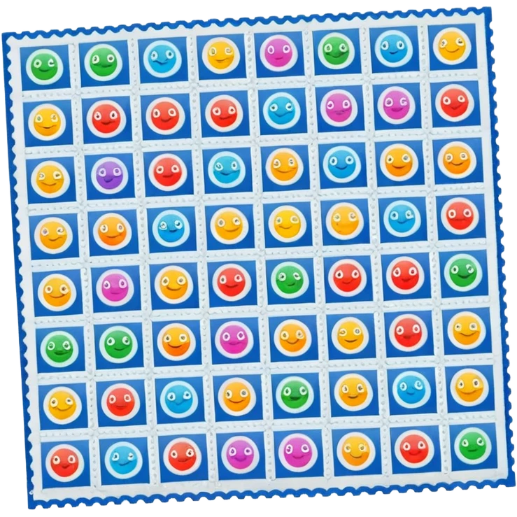 postage stamp sheet in postal service  emoji