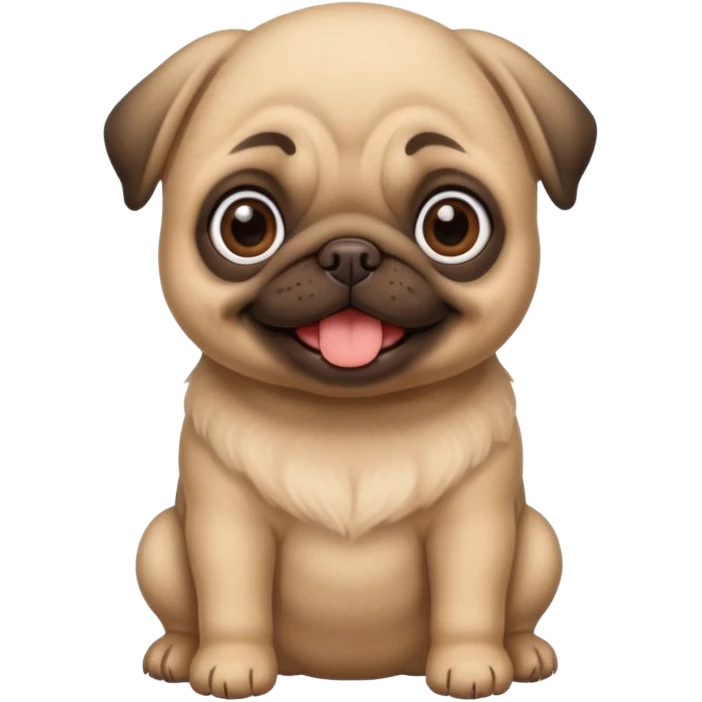 smile pug baby face emoji