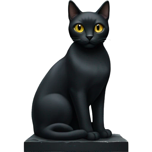 Gravestone with black cat laying near it  emoji