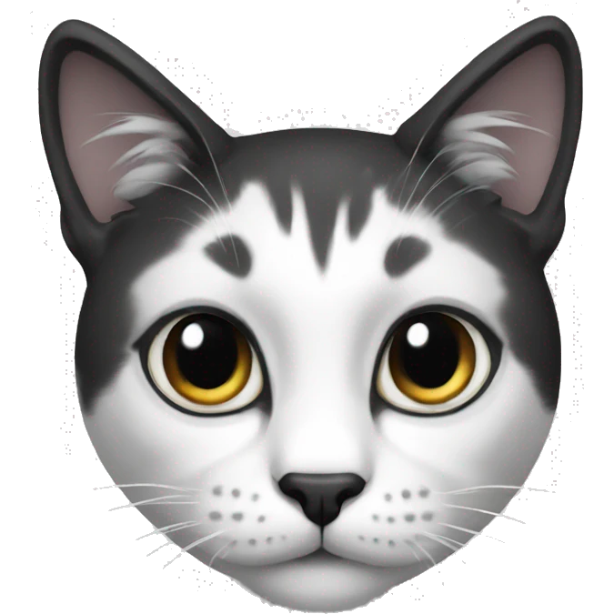 Cat black and white  emoji