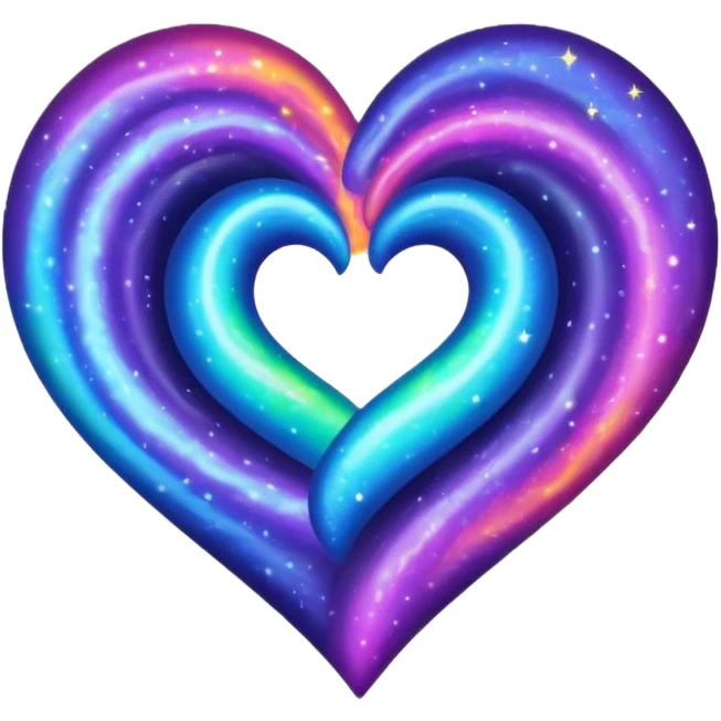Galaxy print heart emoji