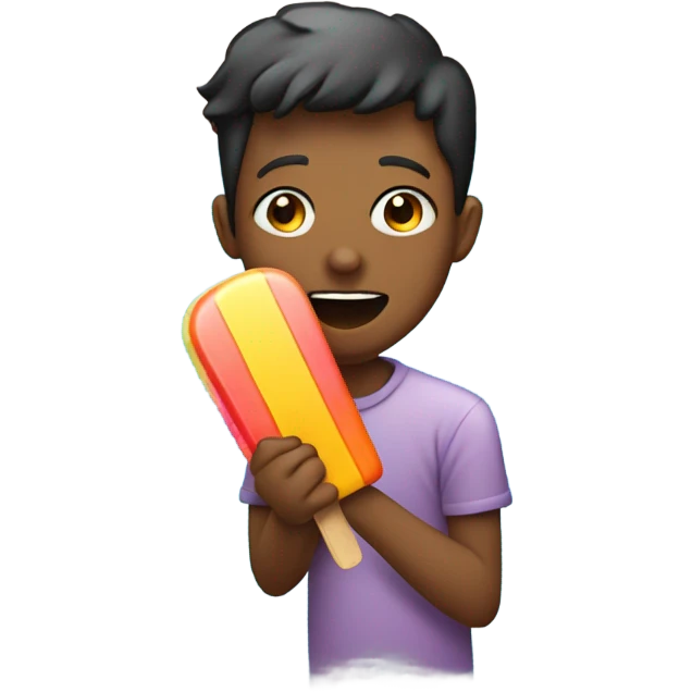 Someone eating a popsicle  emoji