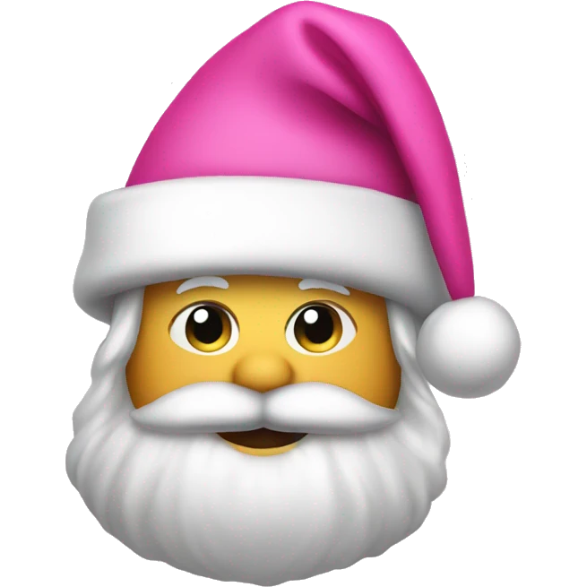 Pink Santa hat emoji