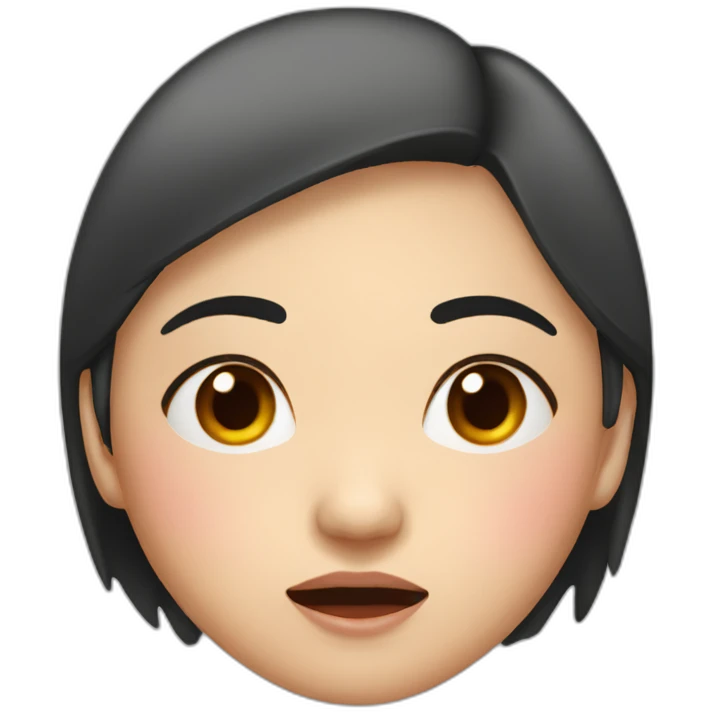asian woman nosebleeding emoji