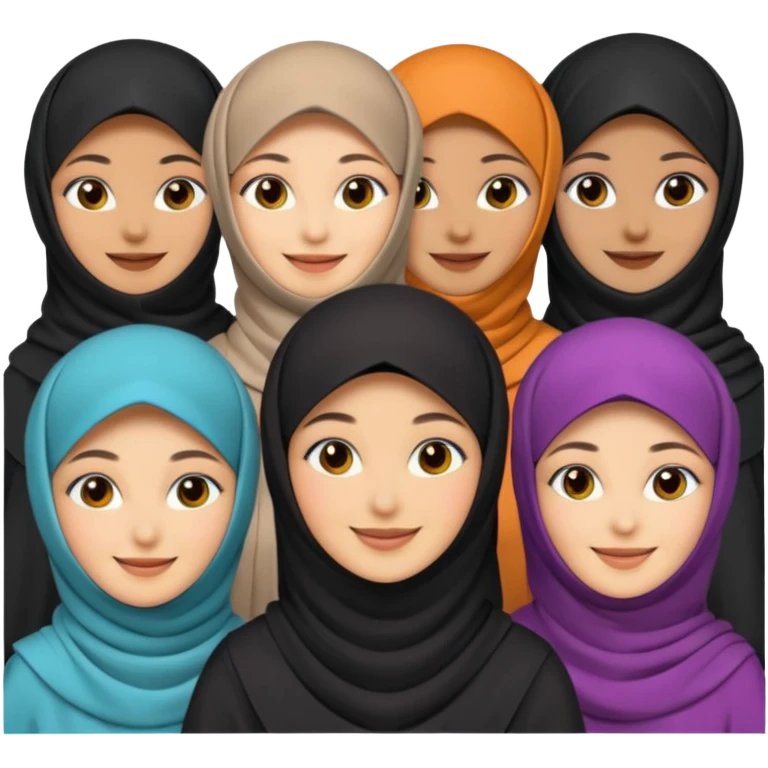 niqabi women group emoji