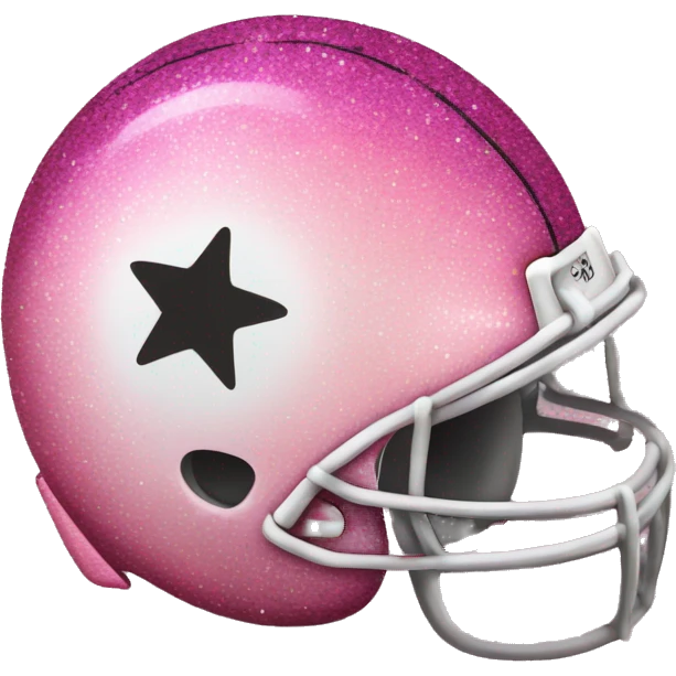 Pink ombre football with glitter realistic  emoji