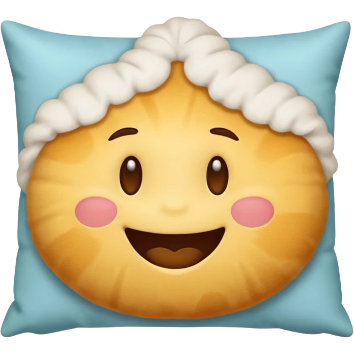an emoji eating a pillow emoji