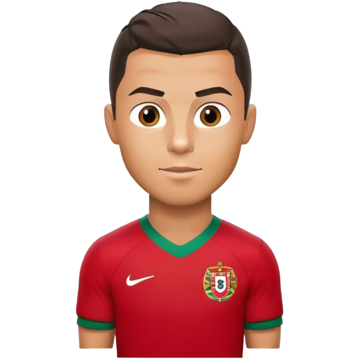 Cristiano Ronaldo soccer player with Portugal jersey emoji