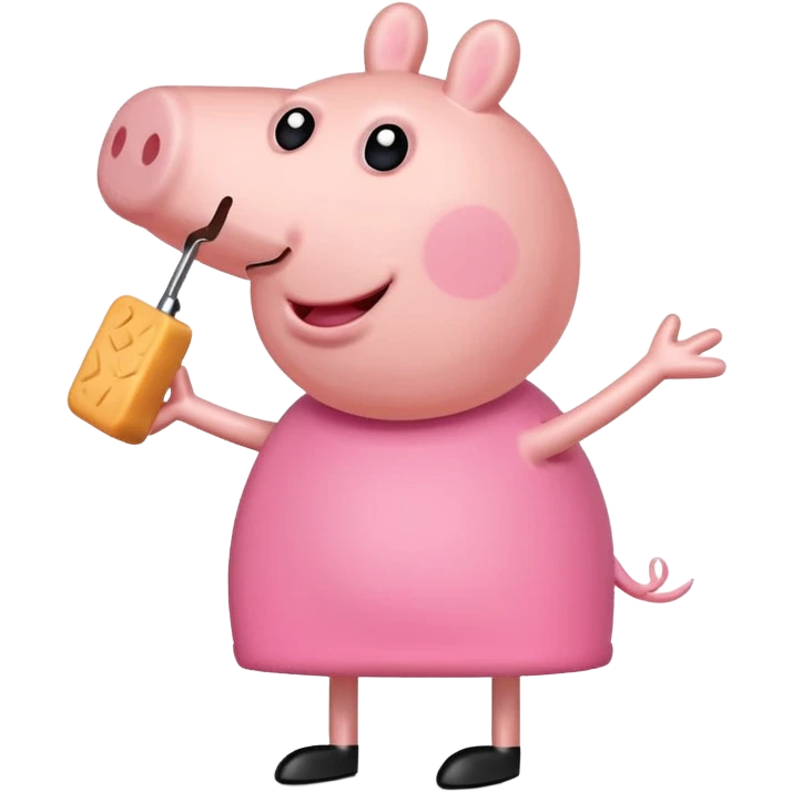 Peppa pig doing the griddy emoji