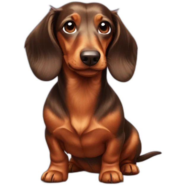 long hair dachshund emoji