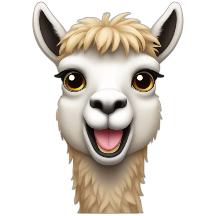 Llama face emoji