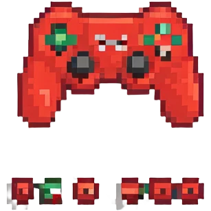 Controller or game icon with text "Гайды для новичков" in red and black pixel art emoji