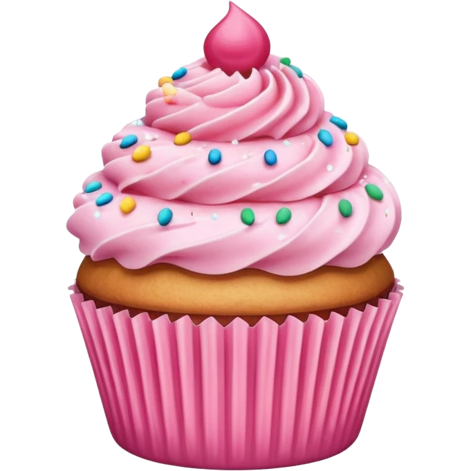 Cupcake with pink icing emoji