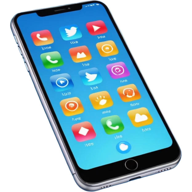 Ads on phone blue colors emoji