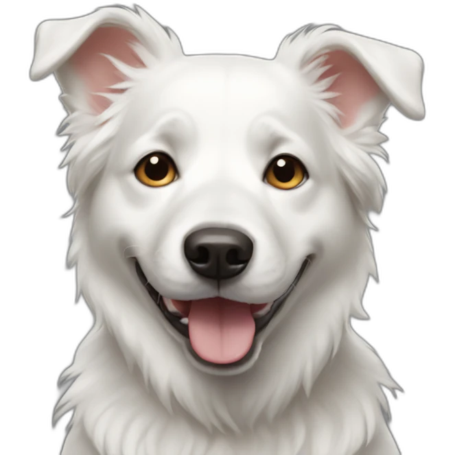 happy-white-dog emoji
