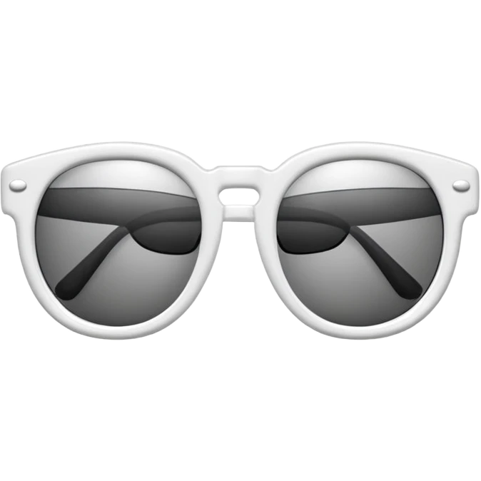 White retro sunglasses  emoji