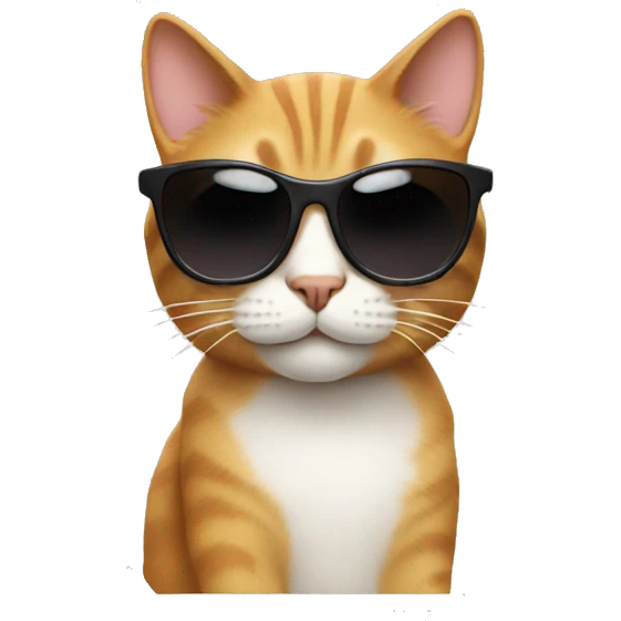 Cat with sunglasses emoji