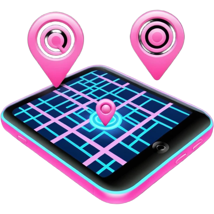 pink gps map lines emoji