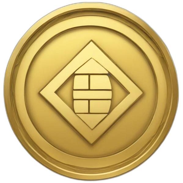 Cryptocurrency gold coin emoji