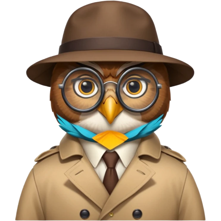 Detective owl  emoji
