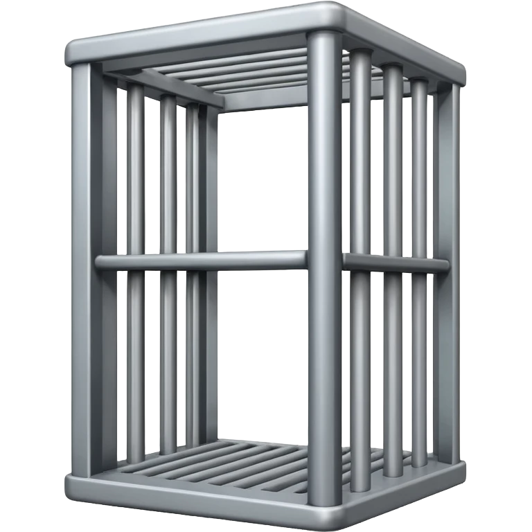 If there was a jail cell emoji in iOS, how would you design and iOS style emoji. Create an jail cell emoji with no prisoner. emoji