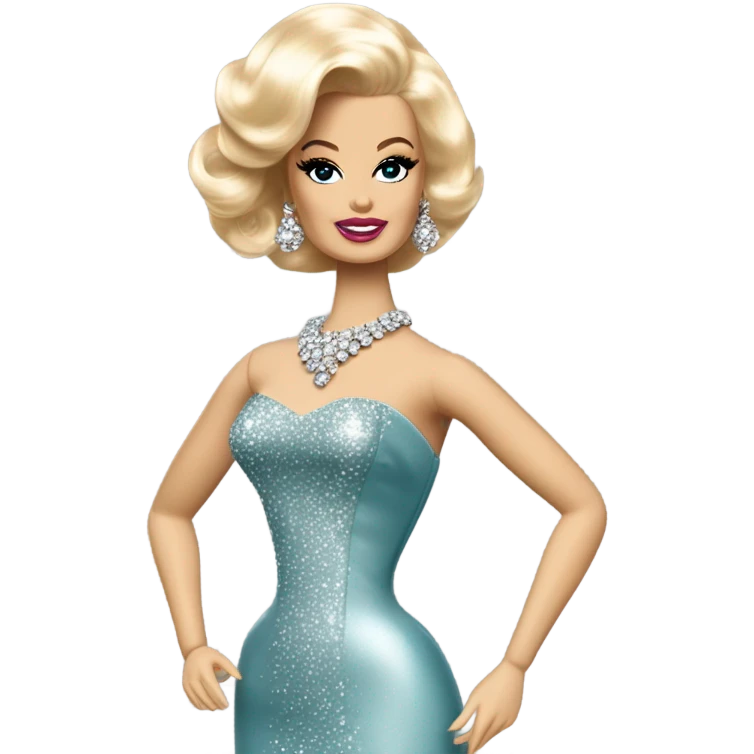 1960's blonde Barbie glamorous Hollywood actress  emoji