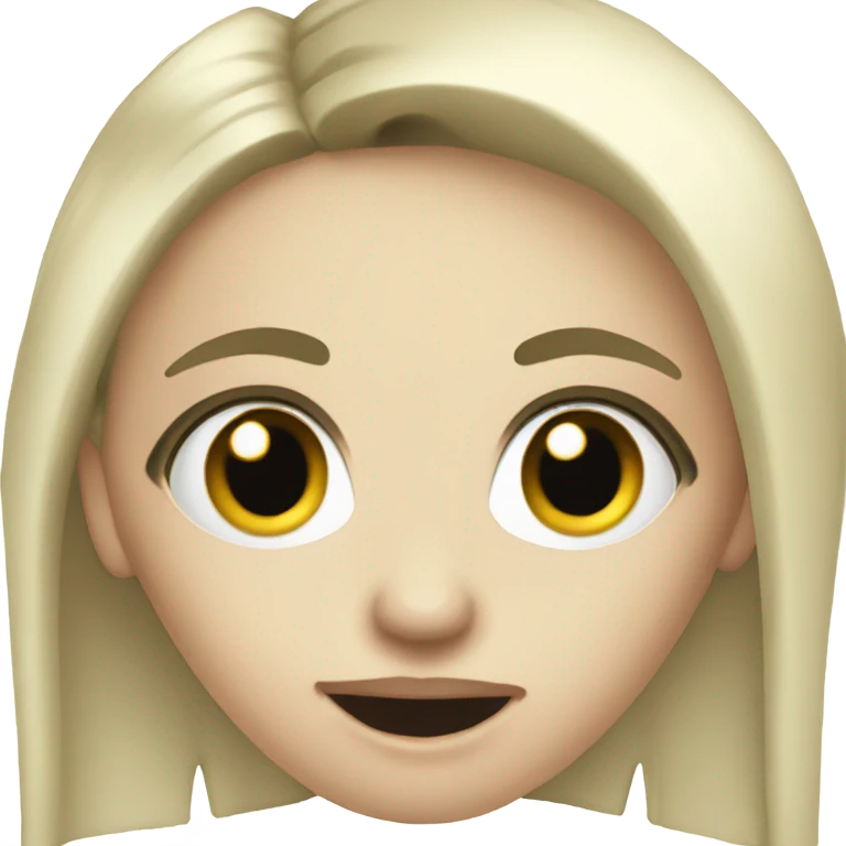 Blonde goth girl with a surprised expression emoji