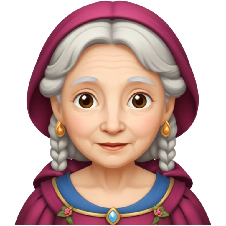 The kind and amiable grandmother in medieval fairy tales emoji
