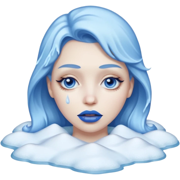 Frozen person dead in snow  emoji