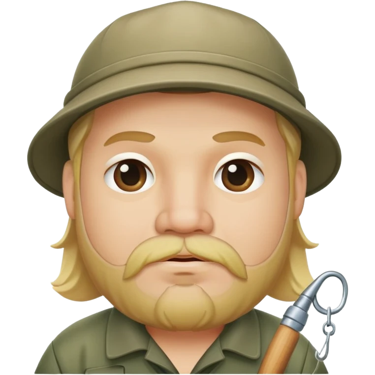 Pêcheur blond avec bouc  grassouillet emoji