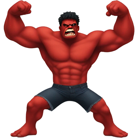 Red hulk twerking emoji