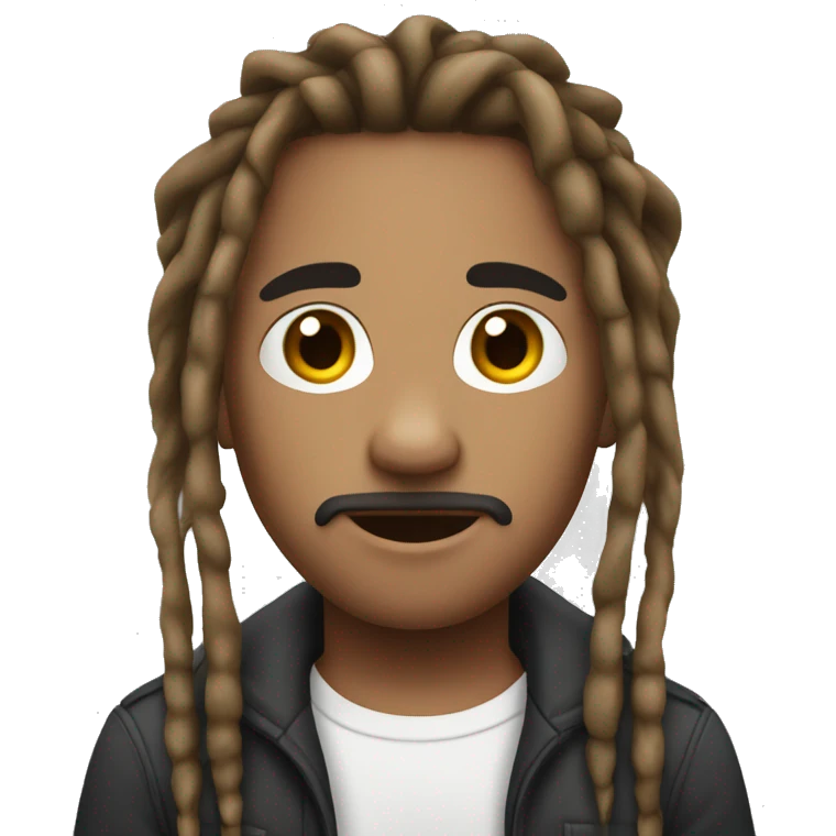 Mix boy with dreads, little mustache and a little goatee  emoji