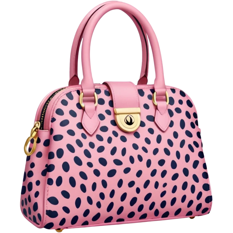 Pink leopard bag emoji