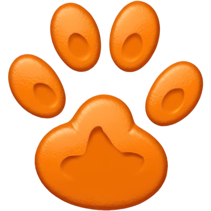 a light orange pawprint emoji