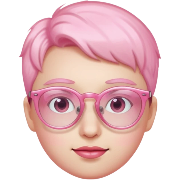 Me with pink translucent glasses  emoji