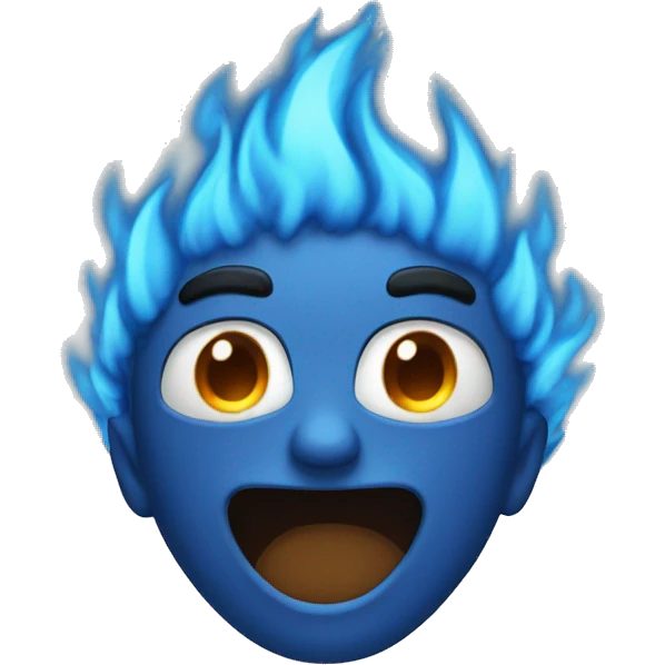 Blue fire emoji