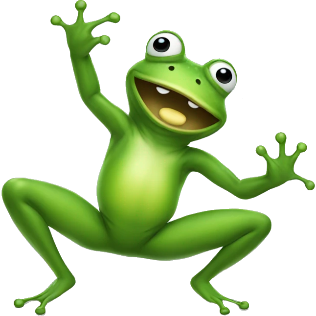 Frog twerking emoji