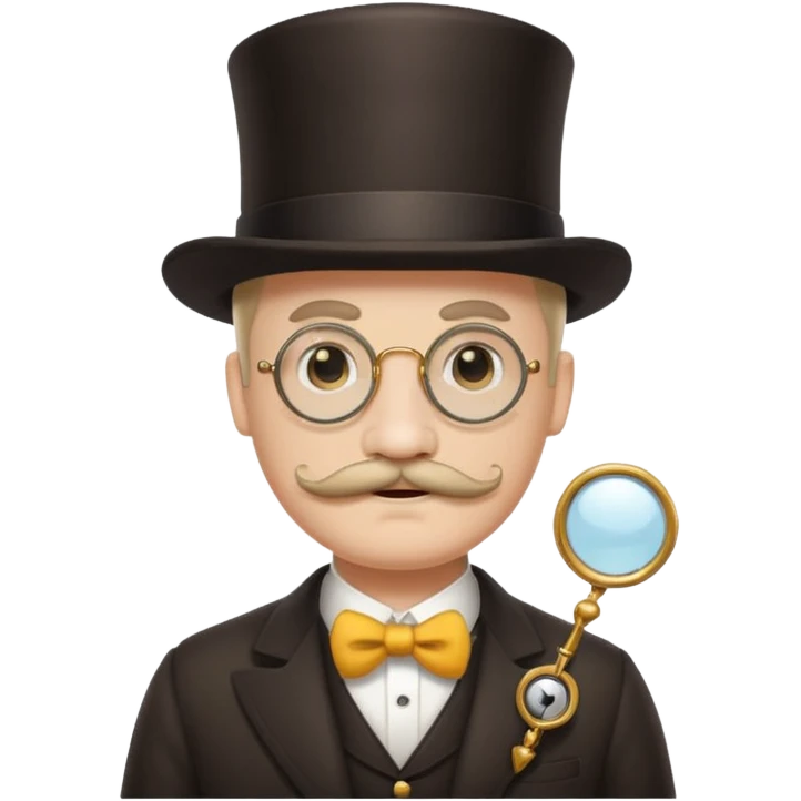 mustache monocle emojis white emoji