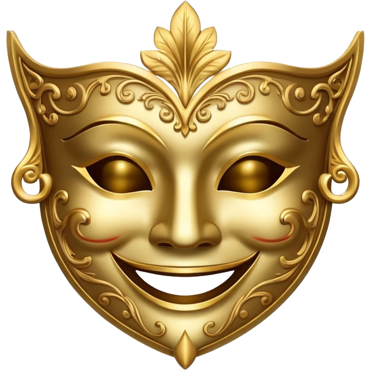 Happy theater mask emoji