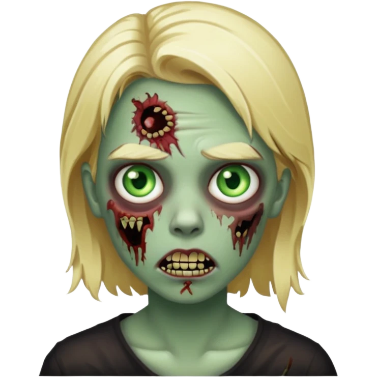 quero ser um zombie, sou loiro dos olhos verdes  emoji