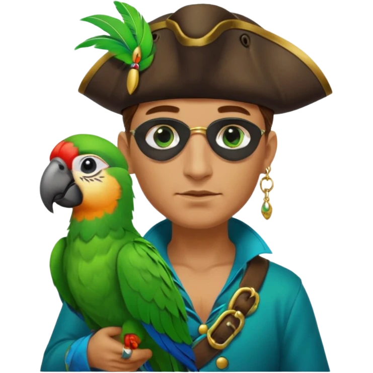 pirate and parrot emoji